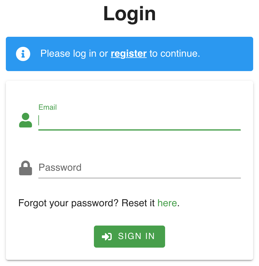 PikaPods login page